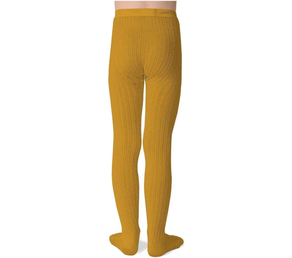 Collegien,Louise Ribbed Tights, Curcuma,CouCou,Girl Shoes, Socks & Tights
