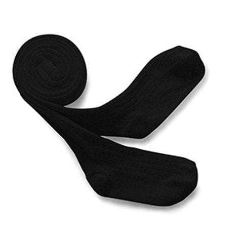 Collegien,Ribbed Tights, Carbon Black,CouCou,Girl Shoes, Socks & Tights